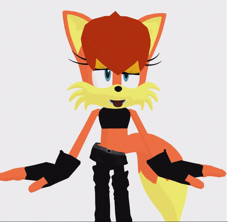 3d animated gif dancing dazed fiona fox fox girl furry