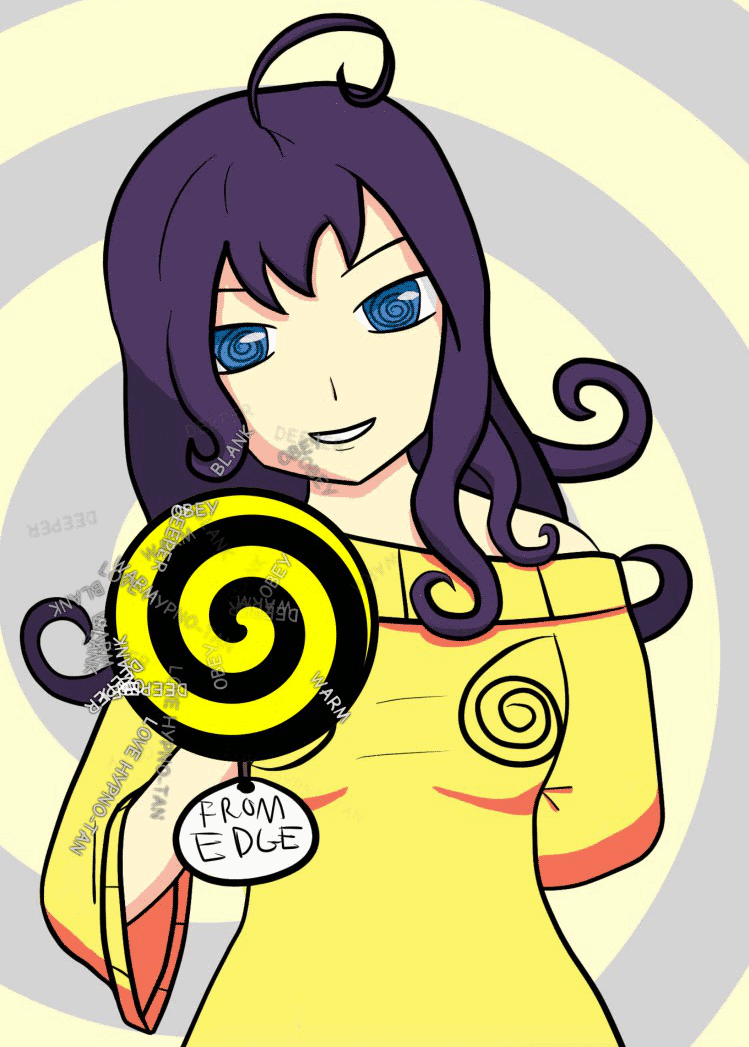 ahoge animated gif black hair blue eyes curly hair