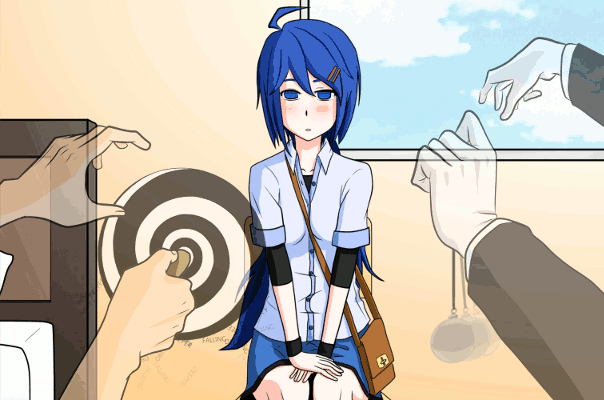 ahoge animated gif blue eyes blue hair dazed edgeofthemoon
