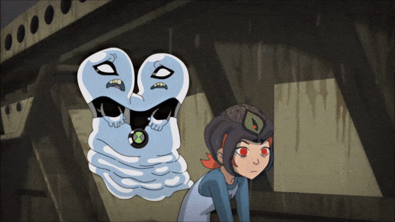 alien animated gif ben empty eyes expressionless gwen