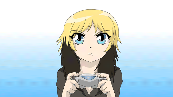 amnesia animated gif black hair blonde hair blue eyes