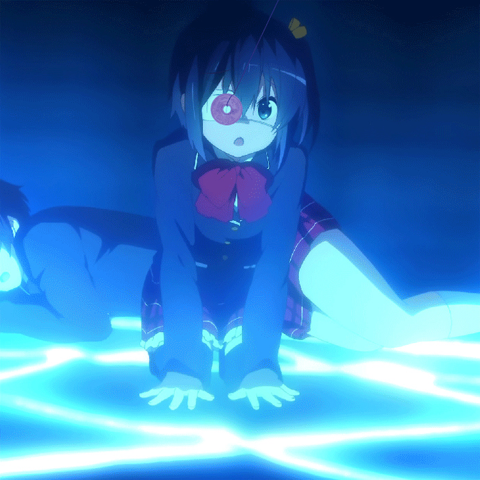 animated gif black hair blue eyes coin eye patch femsub