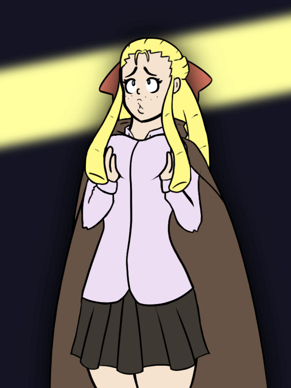 animated gif black wave blonde hair blue eyes curly hair