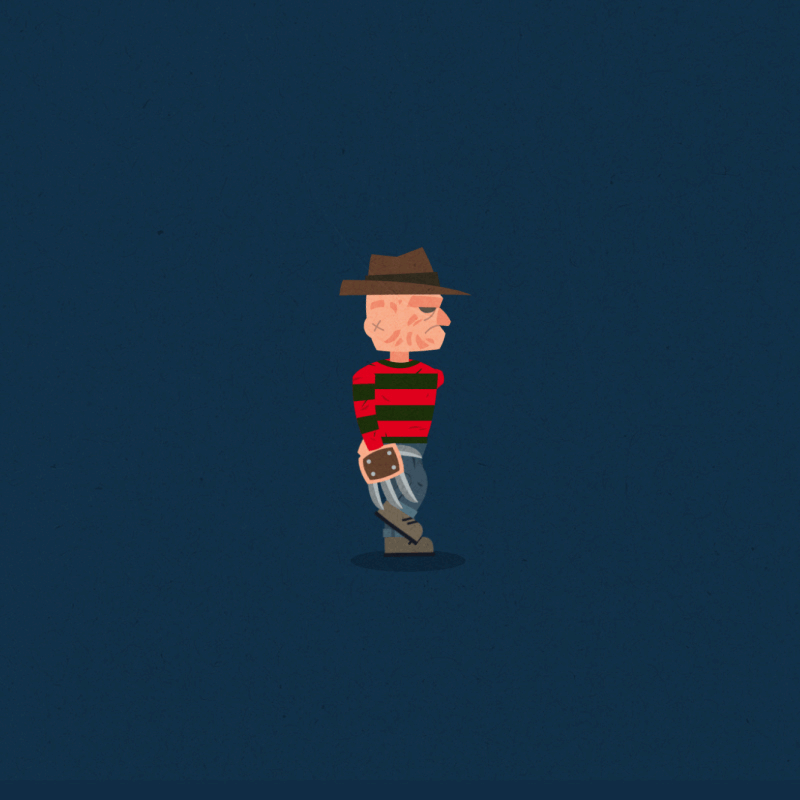 animated gif series features the scariest characters from