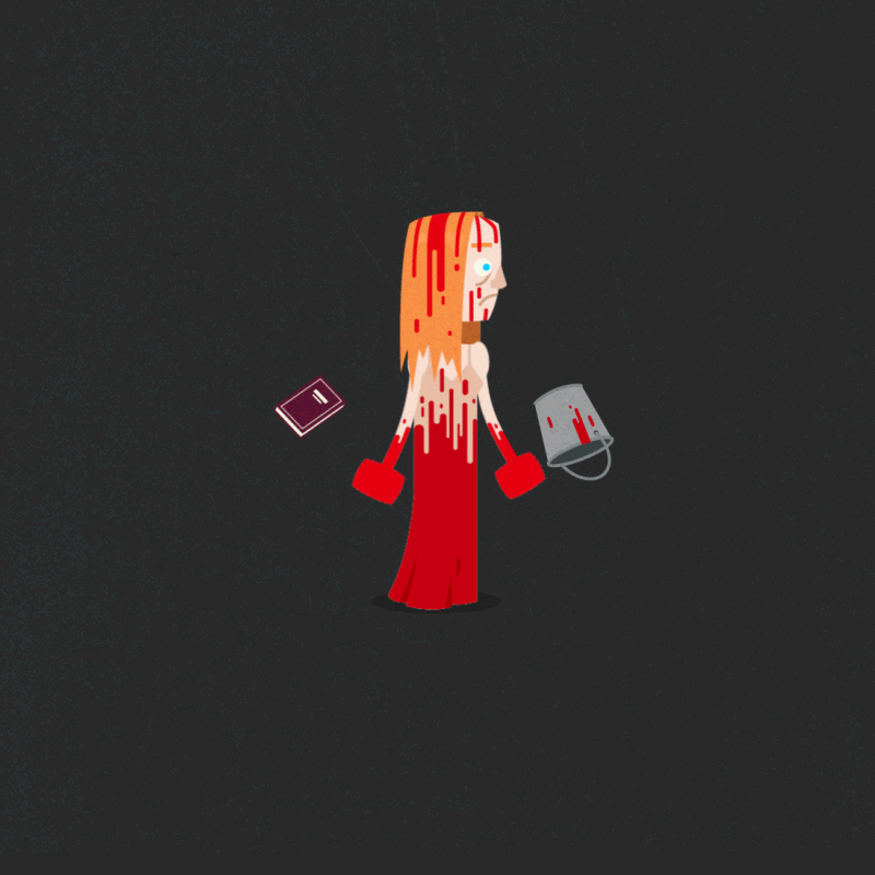 animated gif series features the scariest characters from