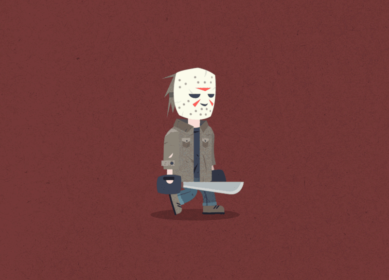 animated gif series features the scariest characters from