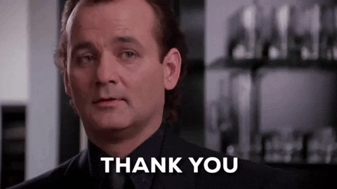 bill murray thank you gif by filmeditor find share on