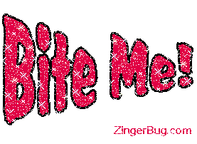 bite me animated text graphic glitter graphic greeting