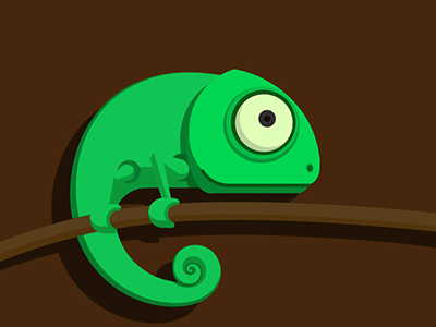 chameleon illustration by artua on dribbble