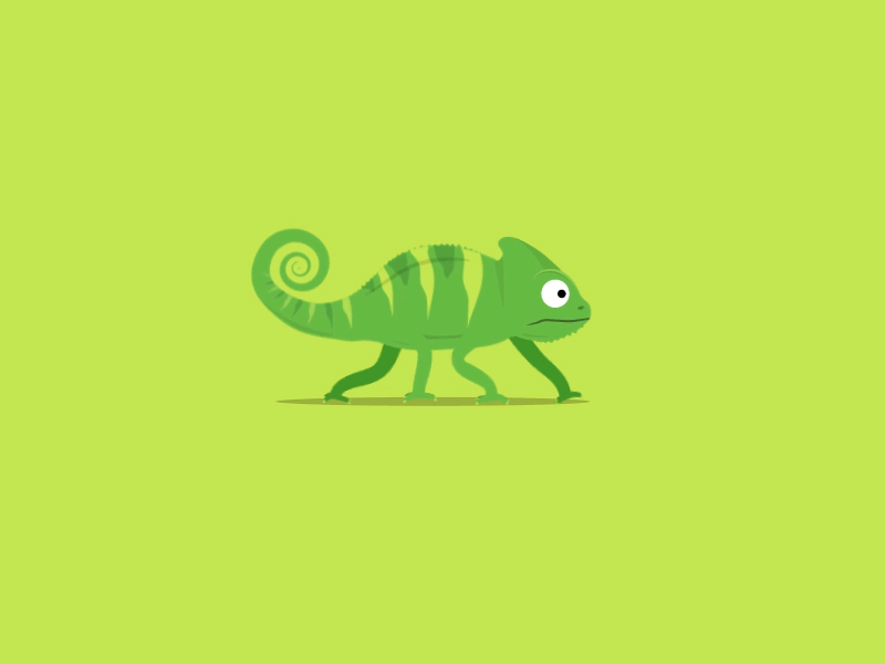 chameleon walk cycle by christopher jones on dribbble