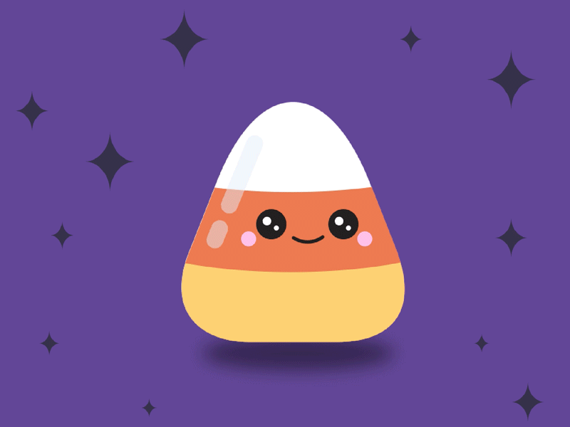 cute candy corn animated by gaana srinivas on dribbble