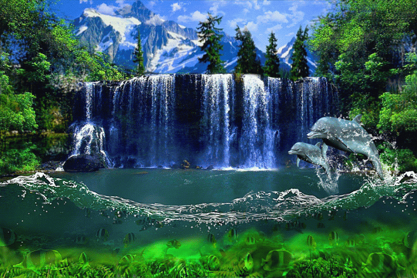 decent image scraps animated waterfall