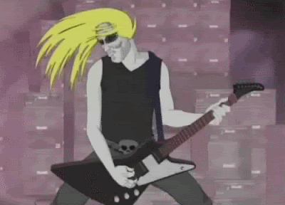 dethklok guitar head bang gif find on gifer