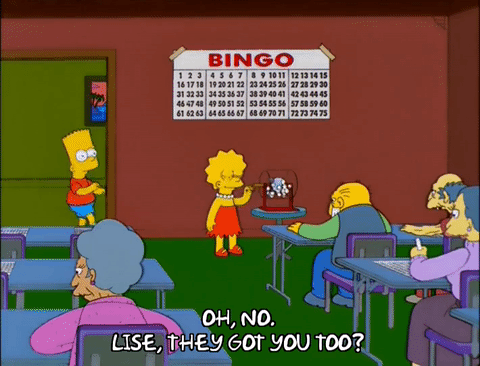 gif bingo bart simpson lisa simpson animated gif on gifer