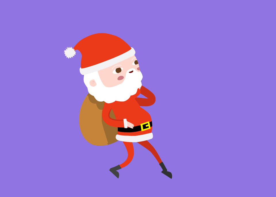 gif loop series merry xmas sneaky santa by mario muscat