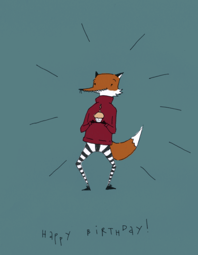 happy birthday dancing fox by distorted eye gifs