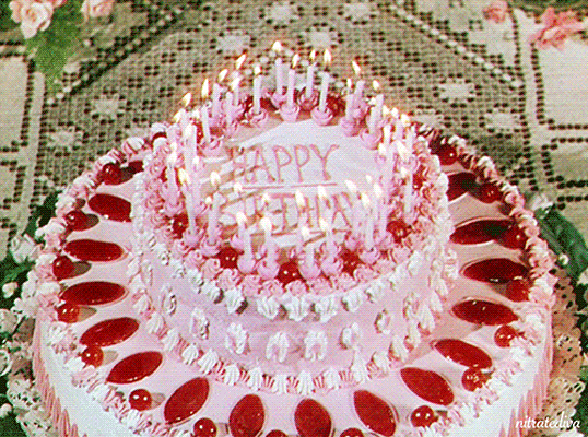 happy birthday gif animated 3d glitter image for
