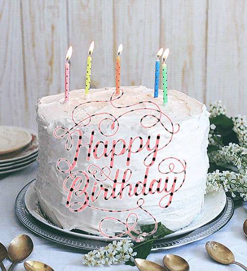happy birthday gif animated 3d glitter image for