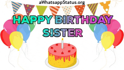 happy birthday sister gif images download free