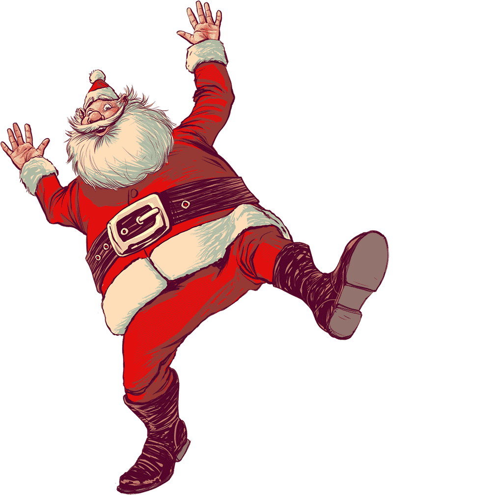 happy santa claus dancing animated gif image