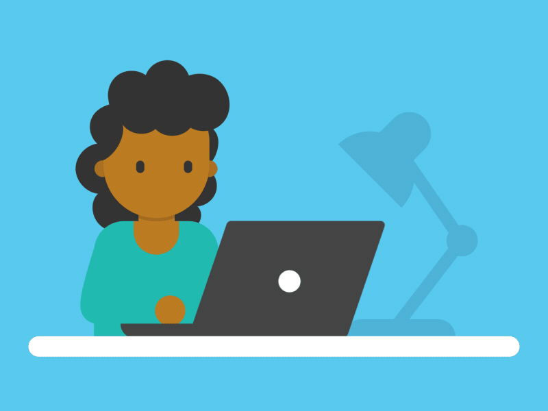 lady typing by zach taylor on dribbble