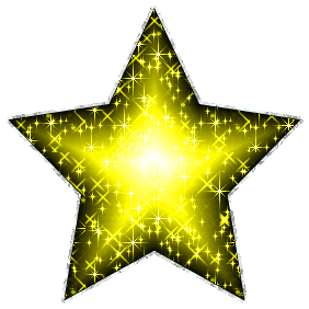 large yellow glitter star with silver outline glitter
