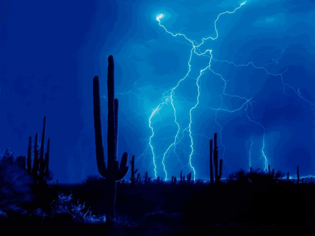 lightning desert gif wifflegif