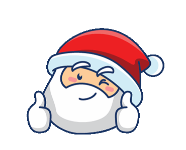 line creators stickers animated cute santa claus