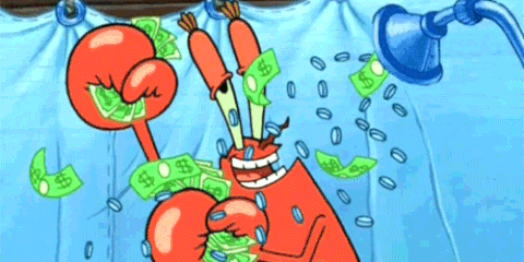 mr krabs money shower gif download free