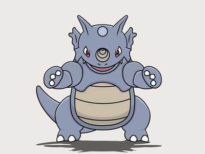 pokemon gif rhydon by clint hess on dribbble
