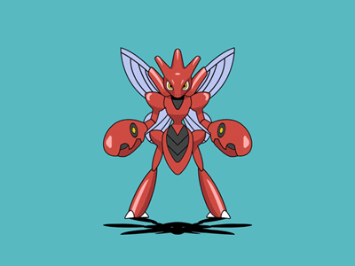 pokemon gif scizor by clint hess on dribbble