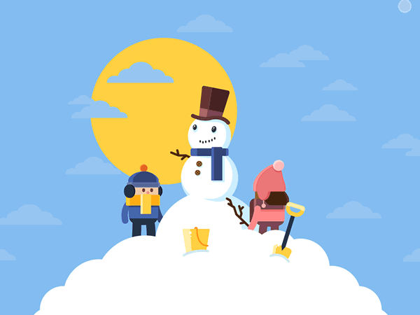 santa snowman animated gif on behance