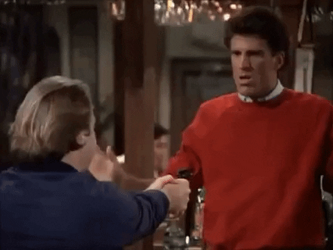 scared sam malone gif find share on giphy