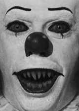 scary clown pennywise gif the year of halloween