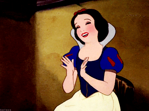 snow white clapping best cartoon reaction gifs