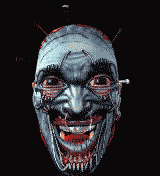 spooky moving scary heads and creepy face clip art gif