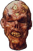 spooky moving scary heads and creepy face clip art gif