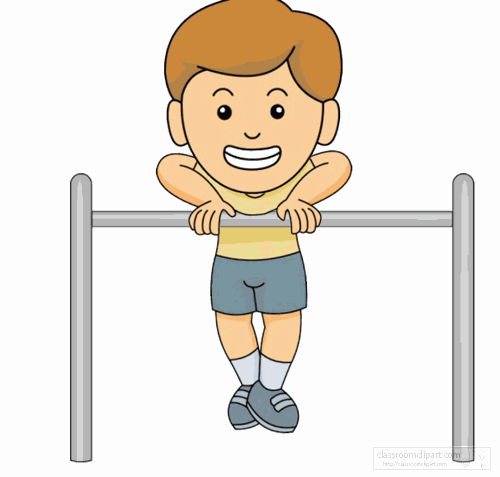 sports animated clipart boy exercise bar on a bar animated