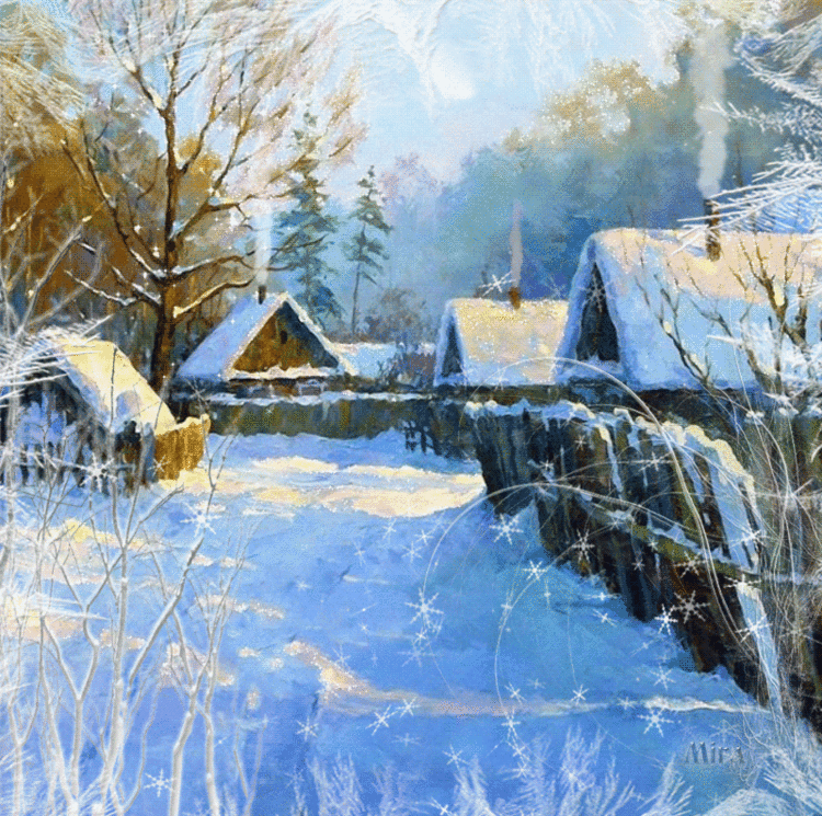 touching hearts amazing winter animated gif