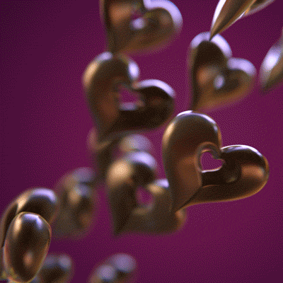 floating hearts