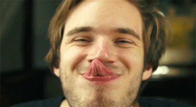 pewdiepie tongue gifs find share on giphy