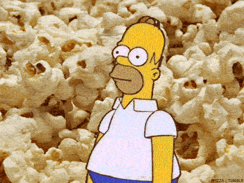 popcorn homer reaction gifs