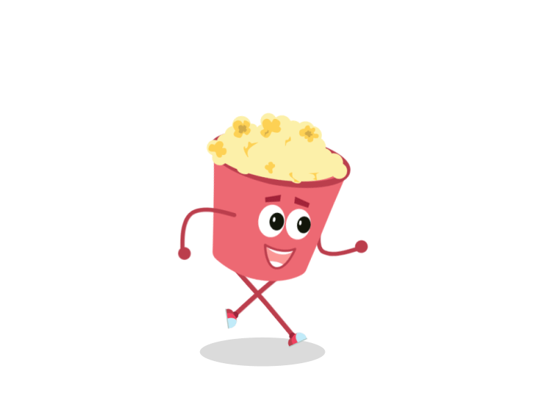 running popcorn by vino huang on dribbble