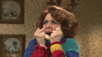 scared kristen wiig gif by saturday night live find