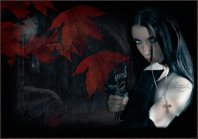 touching hearts gothic vampire magic animated gif